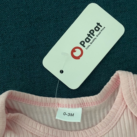 PatPat Pink Floral Onesie outfit - Picture 5 of 10